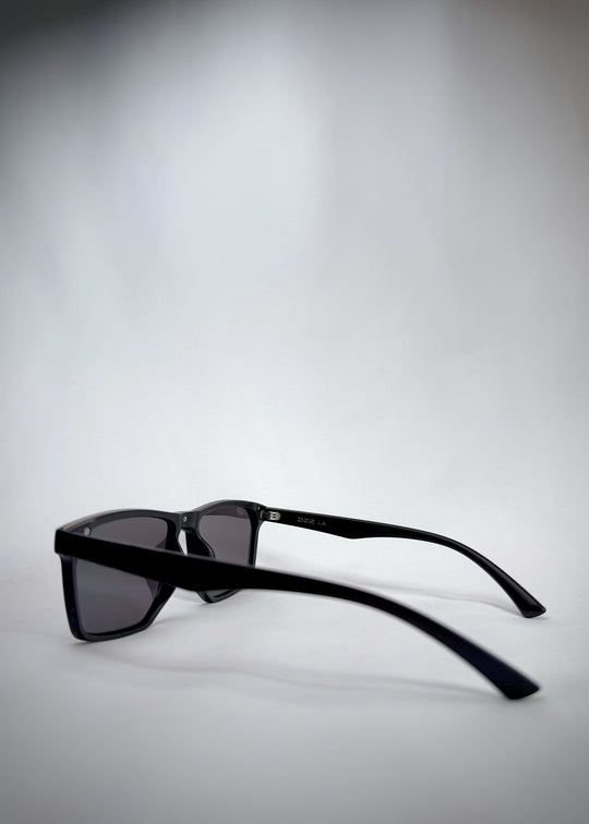 Side view of Betelgeuse matte black sunglasses – Sleek TR90 frame with durable, lightweight design.