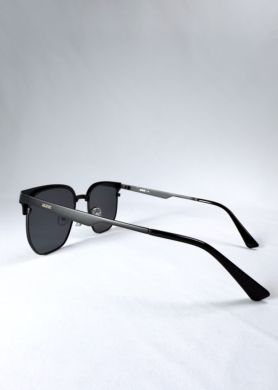 Side view of Altessa in Eclipse Black, showing the clean temple design and lightweight stainless steel arms.