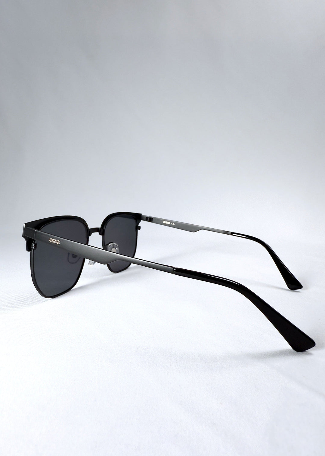 Side view of Altessa in Eclipse Black, showing the clean temple design and lightweight stainless steel arms. 