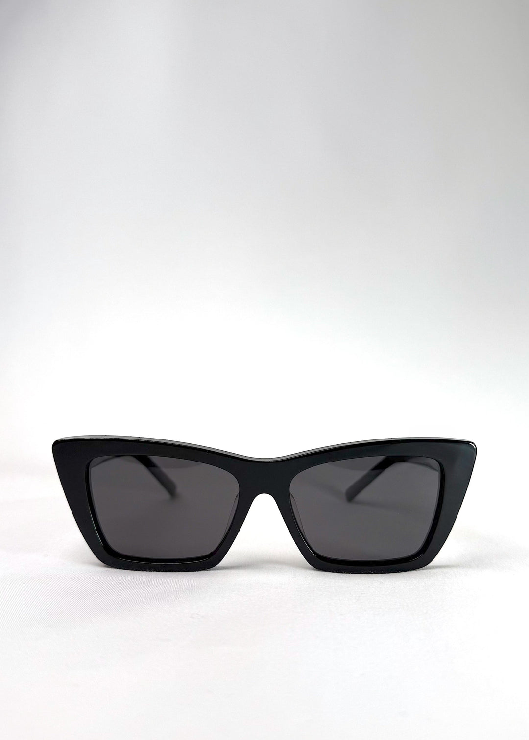 Front view of Aquila Black acetate prescription sunglasses with UV400 polarized lenses. 