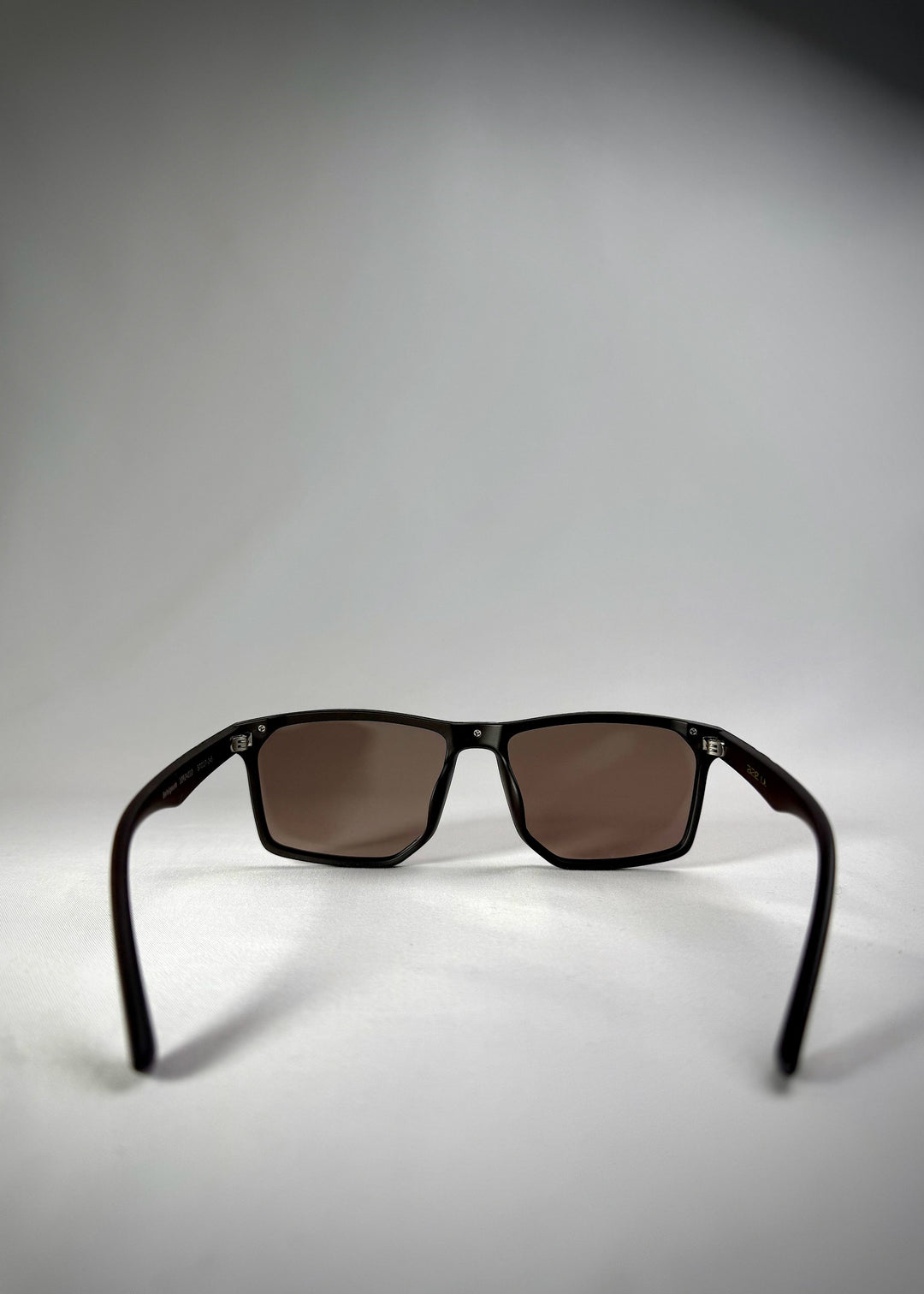 Back view of Betelgeuse matte brown TR90 frame – Lightweight and durable prescription sunglasses. 