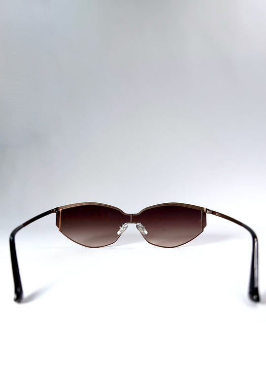 Rear view of Celestia – Ash Fade sunglasses with visible adjustable nose pads and sleek arms. 
