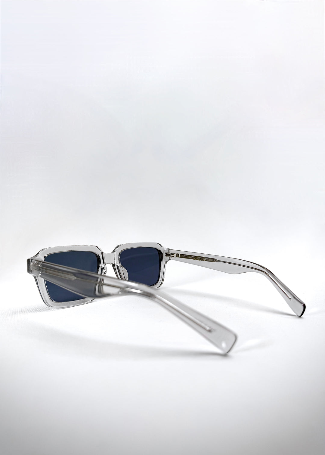Side angle of Crest - Glacier sunglasses with a clear view of the clean frame lines and smooth arm curves.