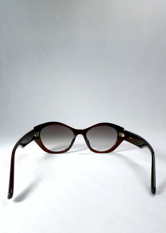 Back and inner view of Eclipse Feline in Crimson Mirage, showing the smooth interior frame and fixed nose pads. 