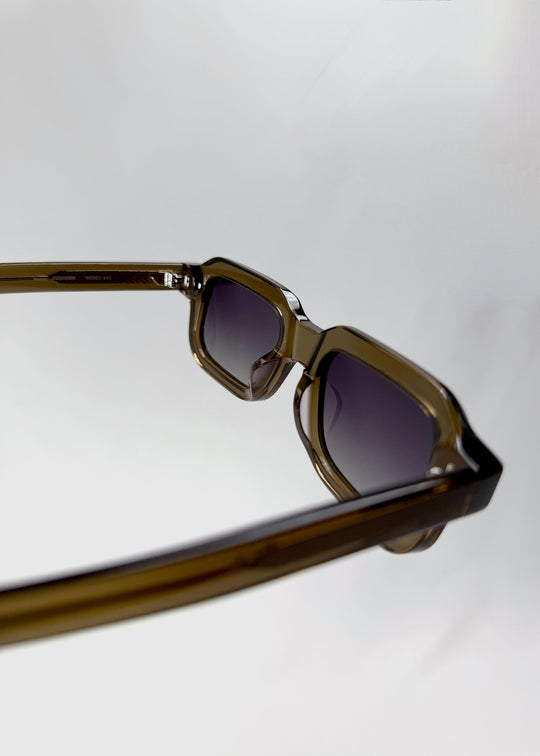 Close-up of the inner temple of Havoc in Ember Fade, showing the model and size markings. 