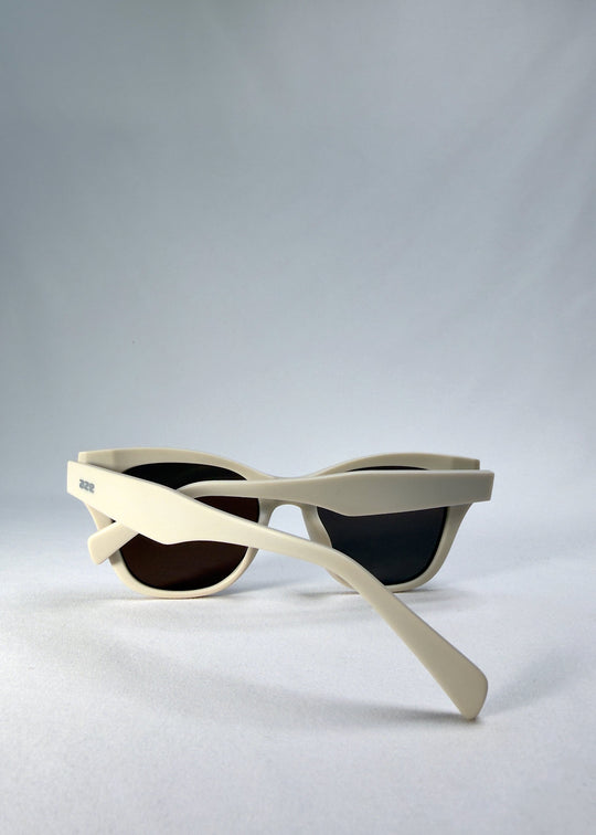 Back view of Veyron in Pale Mirage, showing the thick acetate temples and clean inner frame finish. 